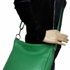 Kopen 🎉 Gloednieuw ✨ AmbraModa GLX35 - Italiaans Handtas Schoudertas Crossbodytas Van Echt Leer Groen 🔔 🔥 -Tassen-dames Verkoop 276x840
