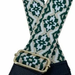Groothandel ๐ฅ Uitgang ๐ Merkloos Schoudertas Band - Hengsel - Bag Strap - Fabric Straps - Boho - Chique - Chic - Groen Met Wit Gecombineerde Stijl ๐ โญ