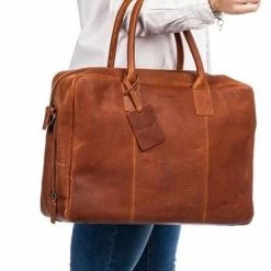 Begroting 😉 Aanbiedingen 🌟 Burkely Antique Avery Unisex Laptoptas 15.6'' - Cognac 😍 💯 -Tassen-dames Verkoop 374x840