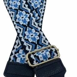 Beste Verkoop ⌛ Beste Verkoop ✔️ Merkloos Schoudertas Band - Hengsel - Bag Strap - Fabric Straps - Boho - Chique - Chic - Blauw Met Wit Gecombineerde Stijl 👍 👏