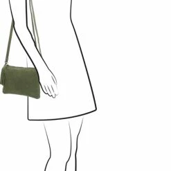 Goedkoop 🛒 Nieuw 💯 Charm Suède Clutch / Avondtasje Donker Groen ❤️ 🤩 -Tassen-dames Verkoop 404x840