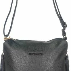 Hete verkoop 🥰 Korting 🎁 Flora & Co Crossbodytas Met Extra Handige Zijvakjes Met Rits Zwart 💯 😉