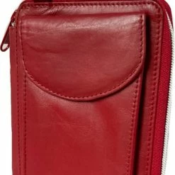 Goedkoopste โญ Promo โญ Lundholm Telefoontasje Dames Leer Rood - Telefoontasje Met Portemonnee Dames Leer Telefoontasje Dames Met Portemonnee Portemonnee Dames Met Telefoonvak ๐ ๐