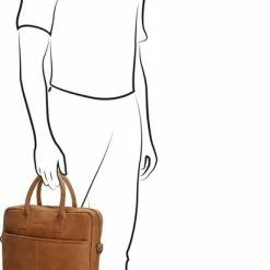 Goedkoop ⭐ Coupon 🛒 Old West Laptoptas 15,6 Inch Leer Cognac ⌛ 👏 -Tassen-dames Verkoop 411x840 1