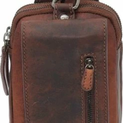 Nieuw 🎉 Kopen 🔔 Nuba Leren Riemtasje Telefoon/Smartphone Heuptasje - Anti-Diefstal | Bruin 🥰 🥰