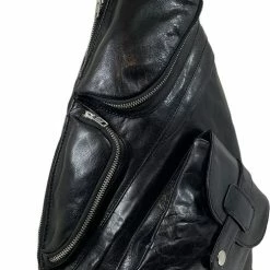 Uitgang 💯 Begroting 🔔 SEDNA Slingbag Met 3 Voorvakken En YKK Ritsen. GROOT MODEL, 100% Leer. BLACK FRIDAY AANBIEDING 😍 ✔️