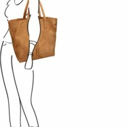 Beste Pirce 😉 Korting 🧨 Shabbies Amsterdam Shabbies Grote Schoudertas / Crossbody Tas Dames - Leer - Nubuck Leather - Beige 💯 ⌛ -Tassen-dames Verkoop 501x840 1