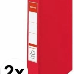 Goedkoopste ✨ Nieuw ⌛ Esselte 2x Ringband Mappen/ordners 2 Gaats A4 Rood - Documenten/papieren Opbergen/bewaren - Kantoorartikelen 👏 😉