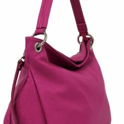 Goedkoopste 👏 Begroting 🥰 AmbraModa Italiaans Dames Handtas, Schoudertas Van Echt Leer GL002 Fuxia 🛒 🤩