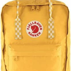 Flash-uitverkoop 😍 Beste recensies van 😀 Fjallraven Kånken Rugzak 16 Liter - Ochre-Chess Pattern 👏 👏 -Tassen-dames Verkoop 535x840