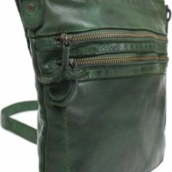 Hete verkoop 🌟 Beste deal ✨ Bear Design Luna Leren Schoudertas - Groen ❤️ 🎁 -Tassen-dames Verkoop 546x840 8