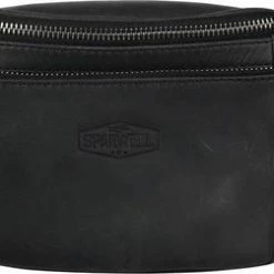 Beste deal 🥰 Begroting 😉 Sparwell Tas - Leren Heuptas - Soepel En Prachtig Leer - Zwart 👍 ⌛