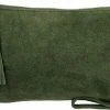 Goedkoop 🛒 Nieuw 💯 Charm Suède Clutch / Avondtasje Donker Groen ❤️ 🤩