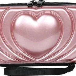 Begroting 😀 Beste recensies van 😍 Wannahave Bags Luxe Handtas - Hart Patroon - Glossy Pink - Telefoontasje - Uitgaanstasje - Festivaltasje 🛒 🎉