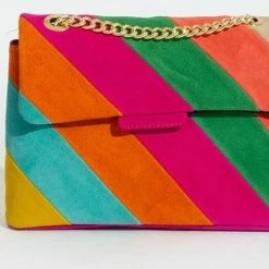 Beste Pirce 😉 Goedkoop 🌟 Merkloos Rainbow Schoudertas - Suede - Echt Leer - Groot 😉 😀 -Tassen-dames Verkoop 550x312 1