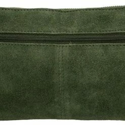Goedkoop 🛒 Nieuw 💯 Charm Suède Clutch / Avondtasje Donker Groen ❤️ 🤩 -Tassen-dames Verkoop 550x319