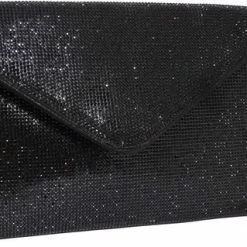 Korting ⌛ Beste Verkoop 🤩 Jessidress® Chique Handtas Clutch Met Pailletten Enveloptas Bruids Accessoires Clutches Avondtasje - Zwart ✔️ 😉