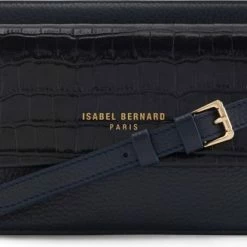Nieuw 🎁 Beste Verkoop ⭐ Isabel Bernard Femme Forte Dames Crossbody Tas Leer - Blauw 🧨 👏 -Tassen-dames Verkoop 550x328 5