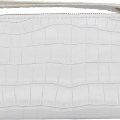 Promo 🎉 Promo 🛒 Dielay Tas Croco - Clutch - Kunstleer - 21x12 Cm - Wit 🤩 🔔