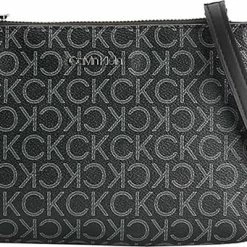 Goedkoop 🛒 Uitgang 🎁 Calvin Klein Dames Crossbody Tas / Schoudertas - CK Must - Zwart 🔥 🎉