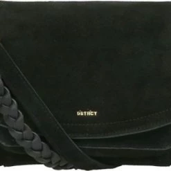 Beste deal 👏 Beste Verkoop 🔥 DSTRCT Kleine Schoudertas / Crossbody Tas Dames - Leer - Portland Road - Zwart ✨ 😉