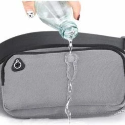 Beste deal 😀 Gloednieuw 💯 Cheaperito Heuptas I Fanny Pack I Water Afstotend I Buideltasje I Heuptasje I Waistbelt I Met Smartphone Vakje I Koptelefoon Gaatje I Grijs 👏 🛒 -Tassen-dames Verkoop 550x358 2