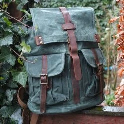 Groothandel 👏 Beste Verkoop 🎁 Mainbags Rugzak Max, Vintage Style, Waxed Canvas, Waterafstotend, Collectie 2022 🛒 🔔 -Tassen-dames Verkoop 550x365 8