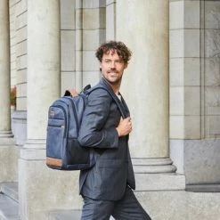 Begroting 😉 Coupon 👏 Enrico Benetti München 62121 Laptop Rugzak 17" - Blauw 😍 💯 -Tassen-dames Verkoop 550x366 16