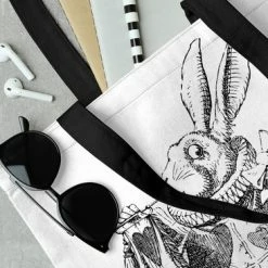 Beste deal 🔔 Top 10 ⭐ MuchoWow Schoudertas - Strandtas - Shopper Alice In Wonderland - 45x45 Cm - Katoenen Tas ⌛ ✔️ -Tassen-dames Verkoop 550x366 27