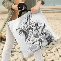 Beste deal 🔔 Top 10 ⭐ MuchoWow Schoudertas - Strandtas - Shopper Alice In Wonderland - 45x45 Cm - Katoenen Tas ⌛ ✔️ -Tassen-dames Verkoop 550x366 30