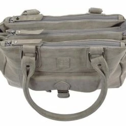 Goedkoop 👍 Gloednieuw 😉 Bicky Bernard Omhang Schoudertas Ritsvakjes Trendy Tas - Cognac - Grijs 👏 🛒 -Tassen-dames Verkoop 550x366 63