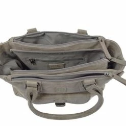 Goedkoop 👍 Gloednieuw 😉 Bicky Bernard Omhang Schoudertas Ritsvakjes Trendy Tas - Cognac - Grijs 👏 🛒 -Tassen-dames Verkoop 550x366 66