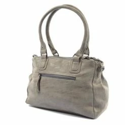Goedkoop 👍 Gloednieuw 😉 Bicky Bernard Omhang Schoudertas Ritsvakjes Trendy Tas - Cognac - Grijs 👏 🛒 -Tassen-dames Verkoop 550x366 68