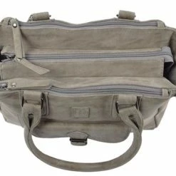 Goedkoop 👍 Gloednieuw 😉 Bicky Bernard Omhang Schoudertas Ritsvakjes Trendy Tas - Cognac - Grijs 👏 🛒 -Tassen-dames Verkoop 550x366 69