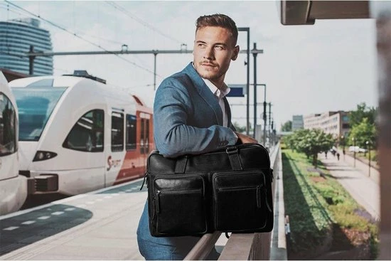 Uitgang ✨ Beste Verkoop 🎉 Chesterfield Misha Leren Laptoptas - 17 Inch - Zwart 😀 🌟 11 Uitgang ✨ Beste Verkoop 🎉 Chesterfield Misha Leren Laptoptas - 17 Inch - Zwart 😀 🌟 - Afbeelding 11