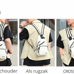 Aanbiedingen 😍 Goedkoop 🥰 San Vitale® - Vegan Leren Slingbag - SBag - Schoudertas - Rugzak - Crossbody Bag - Rood 👏 🎁 -Tassen-dames Verkoop 550x369 3