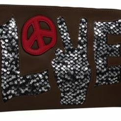 Beste deal 👏 Goedkoopste 🔔 Jessidress Envelop Tas Met Applicatie Clutch Met Pailletten - Bruin 🔔 🎉