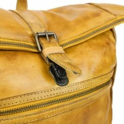 Beste Verkoop 🎉 Coupon 🔔 Bear Design Pergola - Leren Laptop Rolltop Rugzak - 13 Inch - Oker Geel 🤩 ✔️ -Tassen-dames Verkoop 550x375 5