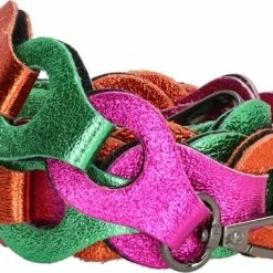 Beste deal ❤️ Top 10 ✔️ Charmz By Dy Bagstrap - Phone Cord - Telefoonketting - Telefoonkoord Voor Om Pols- Tassenriem - Schouderband - Gevlochten - Leer - Metallic - Multi Fuschia 😍 👍