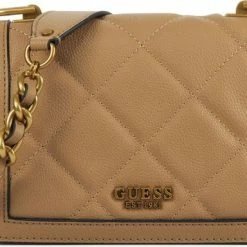 Hete verkoop ❤️ Uitgang ⭐ GUESS Crossbodytas Dames / Handtas - Leer - Abbey Crossbody F - Beige 🎉 🤩