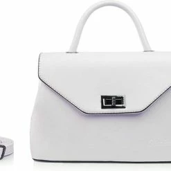 Begroting 👏 Korting 🧨 Classic Chic 👜 👜 Handbag Qischa® Wit Glossy ⌛ 😉