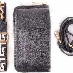 Groothandel 😍 Goedkoop 🤩 Merkloos Leren Telefoontasje - Portemonnee - Zwart - Monochroom 🔥 ❤️ -Tassen-dames Verkoop 550x408 5