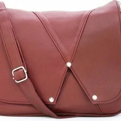 Gloednieuw 💯 Kopen 😉 Merkloos Dames Tas / Echte Leer Damestas / Dames Schoudertas / Dames Crossbodytas / Rode Leren Tas Dames ⌛ 😀