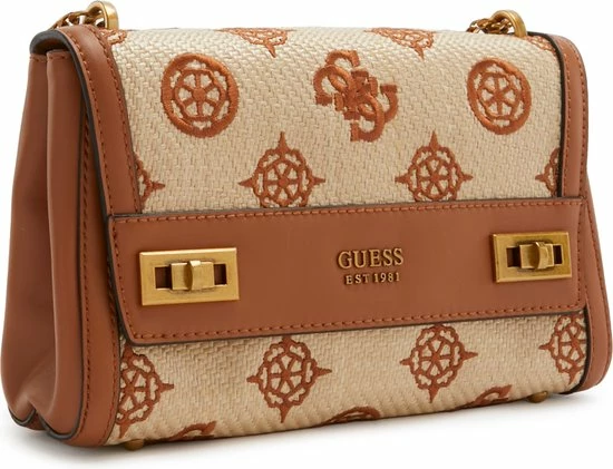 Coupon ๐งจ Beste Pirce ๐ GUESS Katey Dames Schoudertas Kunstleer;Textiel - Cognac ๐ ๐ 2 Coupon ๐งจ Beste Pirce ๐ GUESS Katey Dames Schoudertas Kunstleer;Textiel - Cognac ๐ ๐ - Afbeelding 2