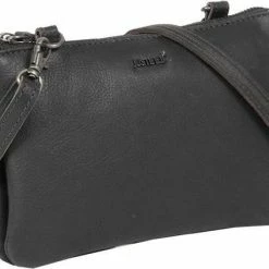 Goedkoop 🎁 Goedkoop ⌛ Justified Bags® NynkeTop Zip Leren Schoudertas Clutch Crossbody Tas Zwart 🔔 ✔️