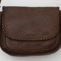 Korting 🔥 Goedkoop ✨ Leren Schoudertasje, Donkerbruin - Bag2Bag, Model Sylte 🔥 😀