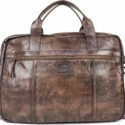 Coupon 🛒 Kopen 👏 Bear Design Cow Lavato Leren Laptoptas - 17 Inch - Bruin 🔔 🧨 -Tassen-dames Verkoop 550x443 5