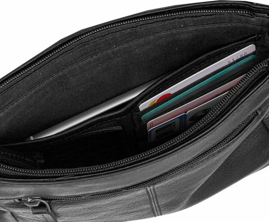 Coupon 🤩 Coupon 😍 Mustang® Official Mustang Catania Schoudertas Leer Zwart 😀 🎉 4 Coupon 🤩 Coupon 😍 Mustang® Official Mustang Catania Schoudertas Leer Zwart 😀 🎉 - Afbeelding 4