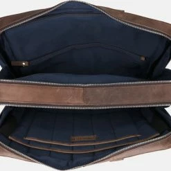 Top 10 🎉 Hete verkoop 👏 Leonhard Heyden Salisbury Briefcase 2 Compartments Brown 🔔 🎉 -Tassen-dames Verkoop 550x455