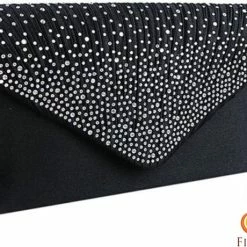 Flash-uitverkoop 😍 Hete verkoop ✨ Fiory Handtas Zwart Satijn | Model X54| Schouder/handtas| Satijn| 21x13x5 Cm| Met Schouderketting| Zwart 🧨 😀 -Tassen-dames Verkoop 550x460